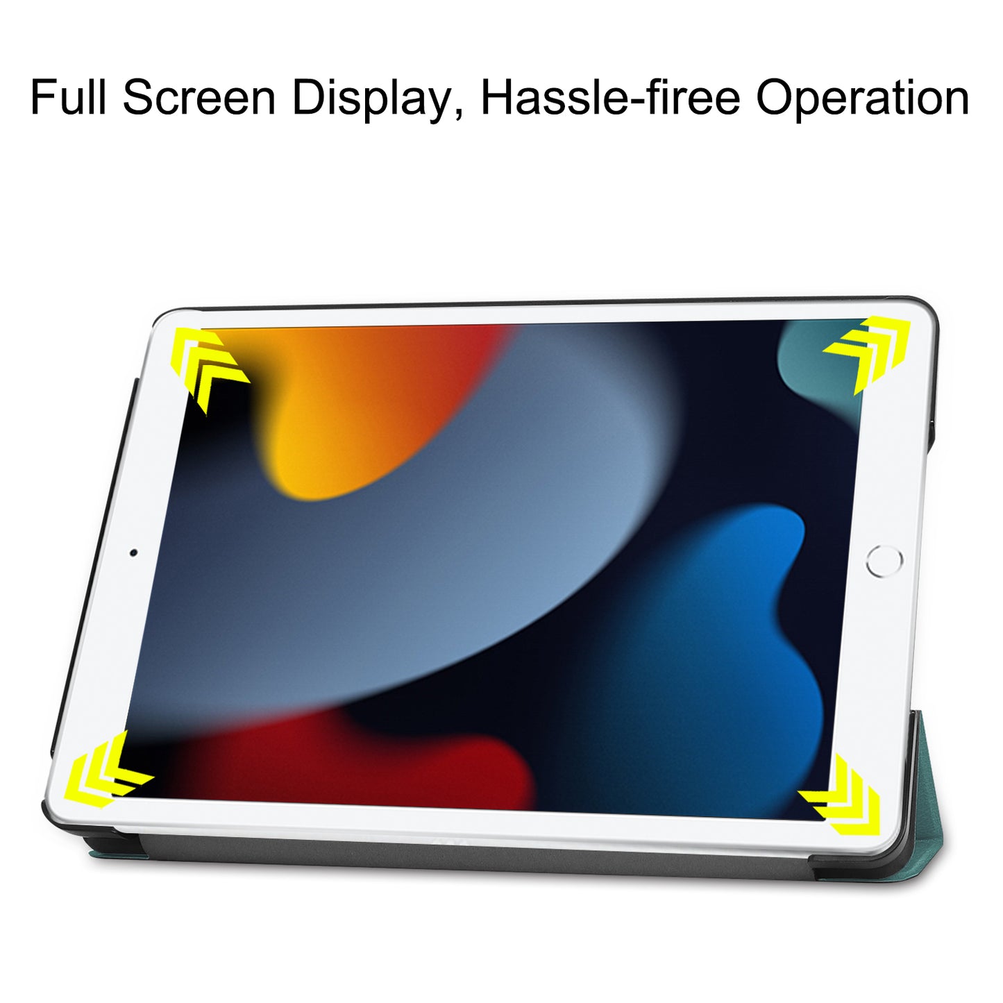 For iPad 10.2 (2021) / (2020) / (2019) Tri-fold Stand Cover PU Leather Protective Smart Tablet Case with Auto Sleep / Wake