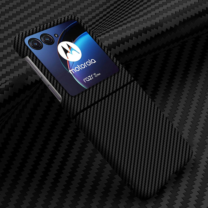 For Motorola Razr 40 Ultra 5G Carbon Fiber Texture Phone Case Anti-drop PC Phone Cover