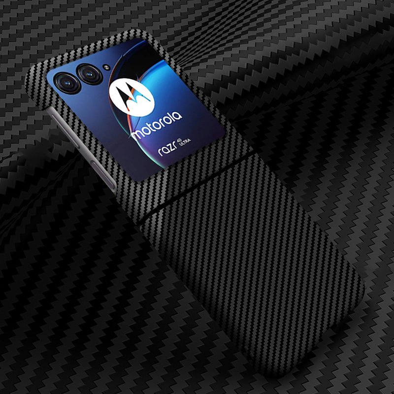 For Motorola Razr 40 Ultra 5G Carbon Fiber Texture Phone Case Anti-drop PC Phone Cover