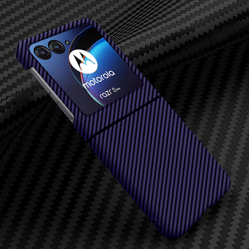 For Motorola Razr 40 Ultra 5G Carbon Fiber Texture Phone Case Anti-drop PC Phone Cover