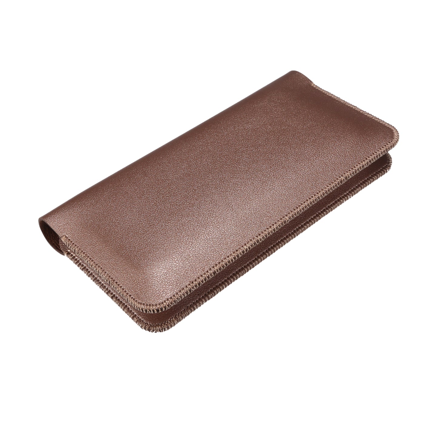 Clutch Bag for Dual 6.7''-6.9'' Phone Nappa Texture Microfiber Leather Cash Cards Holder Long Slim Coin Purse Wallet, Size: XL