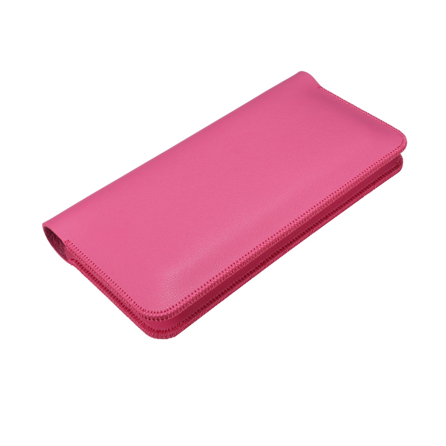Clutch Bag for Dual 6.7''-6.9'' Phone Nappa Texture Microfiber Leather Cash Cards Holder Long Slim Coin Purse Wallet, Size: XL