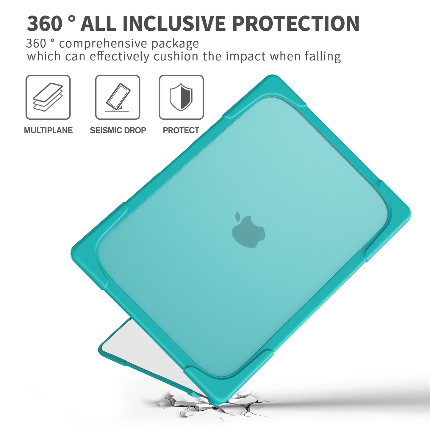 Laptop Case for Macbook Air 15 inch (2023) A2941 , Stand Design Notebook Anti-Scratch Hard PC Cover