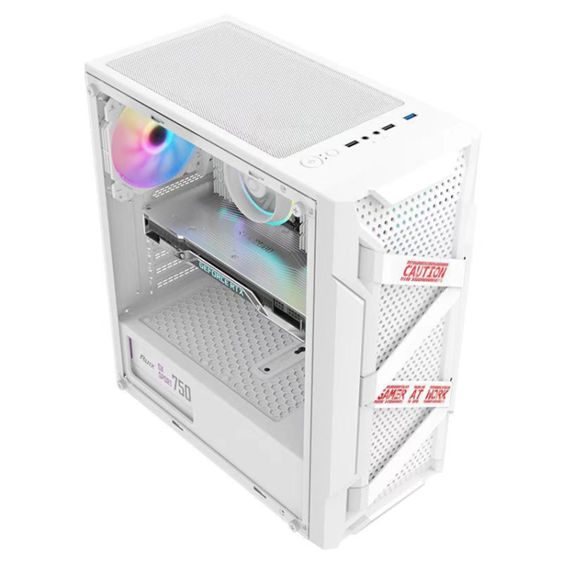 Acrylic Transparent Side Panel ATX PC Case Gaming Computer Case Chassis with 6 Cooling Fan Positions
