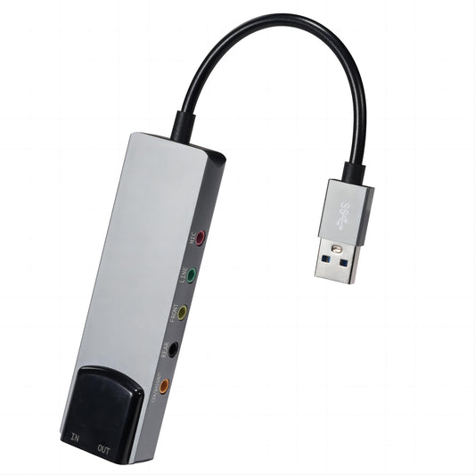 HY-601 6 In 1 USB Multifunction Sound Card USB + 3.5mm Audio + 7.1 Channel / Optical Fiber
