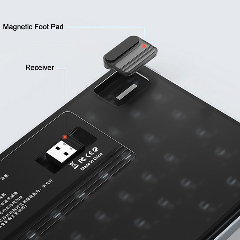 YK75 Rechargeable Bluetooth / Wired / 2.4G Wireless Keyboard Backlit Computer Mechanical Keyboard