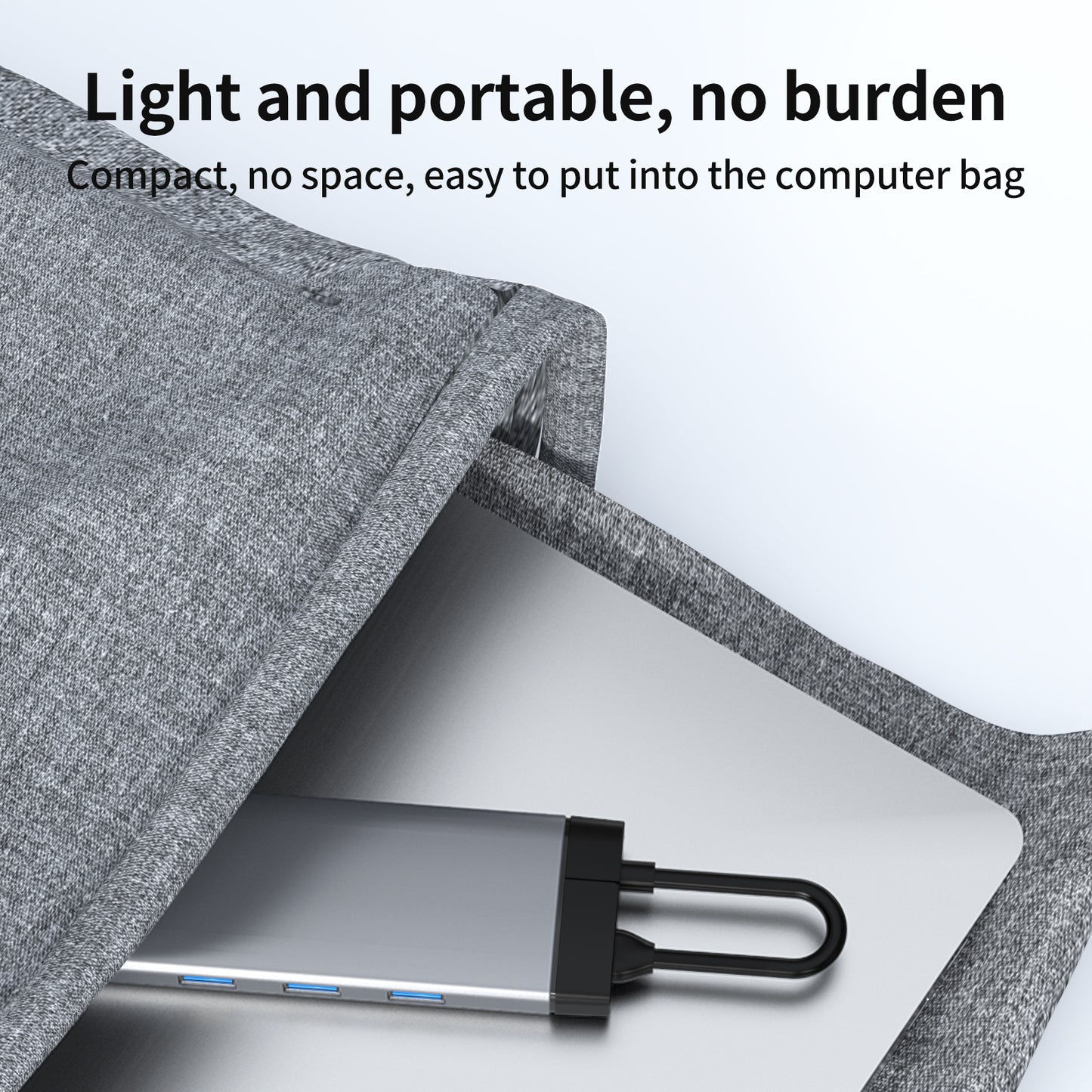 BS6A 6-in-1 Hub USB3.0 x 3 + HD + RJ45 + Type-C PD 100W Fast Charging Docking Station