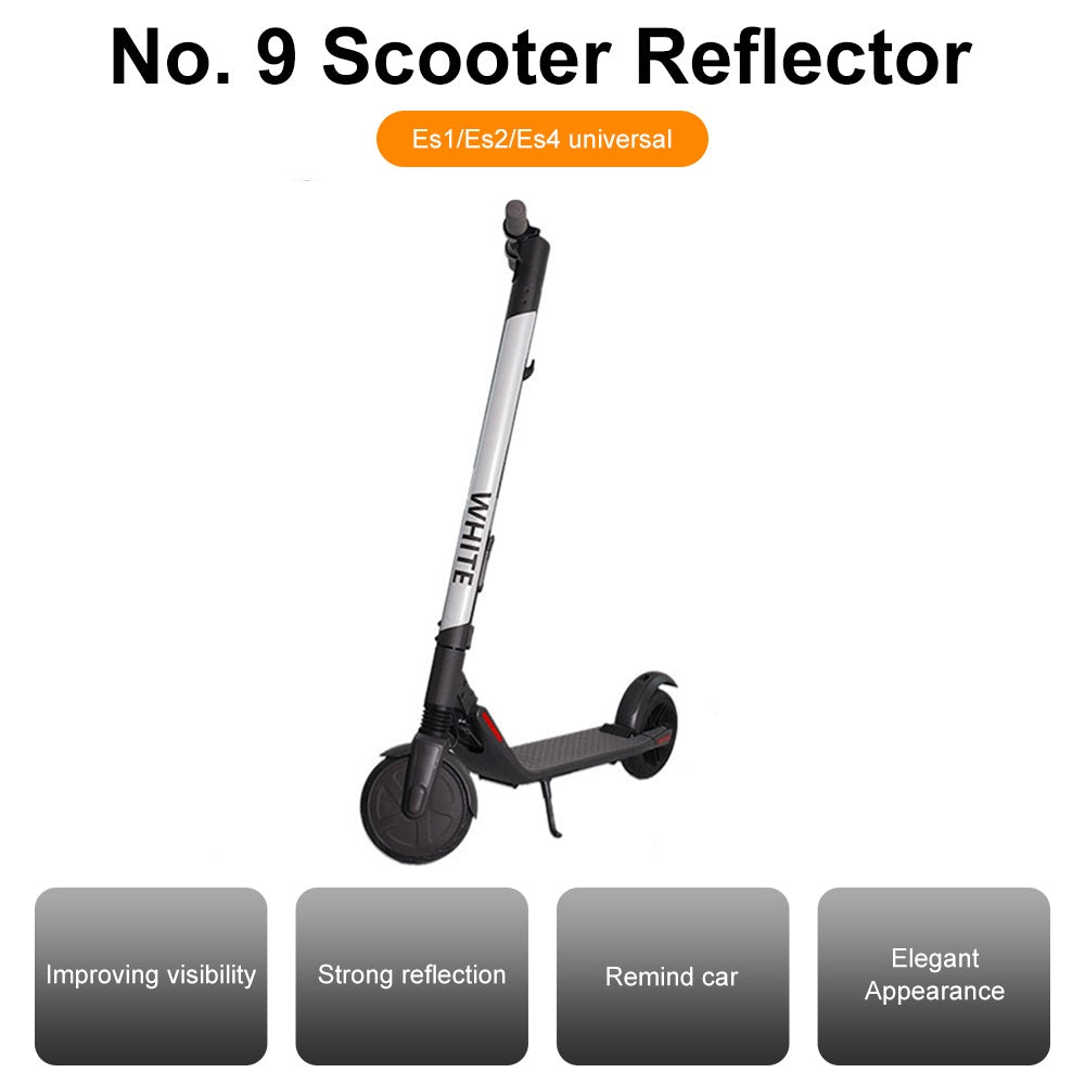 2Pcs / Set For Ninebot E22 / ES1 / ES2 / ES4 Reflective PVC Sticker Electric Scooter Night Riding Warning Decal, Letter Pattern
