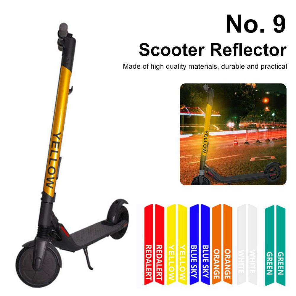 2Pcs / Set For Ninebot E22 / ES1 / ES2 / ES4 Reflective PVC Sticker Electric Scooter Night Riding Warning Decal, Letter Pattern