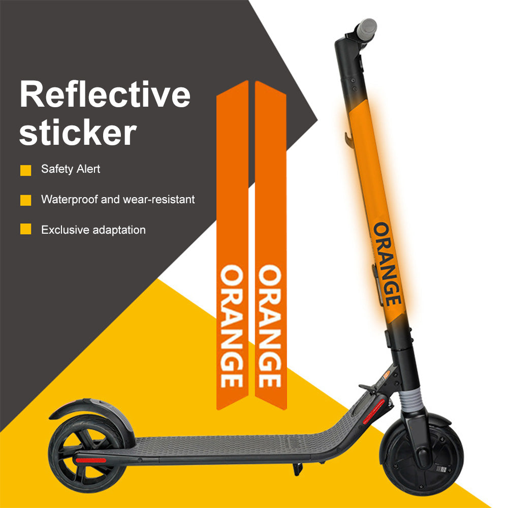 2Pcs / Set For Ninebot E22 / ES1 / ES2 / ES4 Reflective PVC Sticker Electric Scooter Night Riding Warning Decal, Letter Pattern