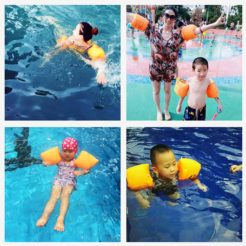 MT.MART YX-006 1 Pair PVC Swimming Arm Band Inflatable Armband Swimming Pool Arm Floating Sleeve