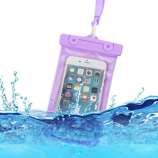 IPX8 Floating Waterproof Phone Pouch Fits Up to 6.5 Cell Phone PVC Cellphone Case Dry Bag with Lanyard