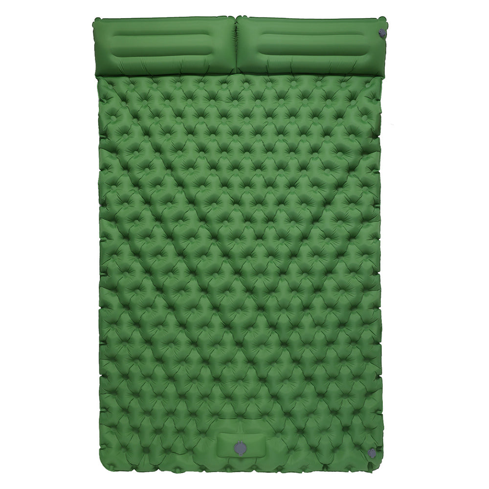 200x120CM Inflatable Sleeping Mat Built-in Foot Pump Compact Air Mattress with Pillow for Camping, Backpacking, Hiking