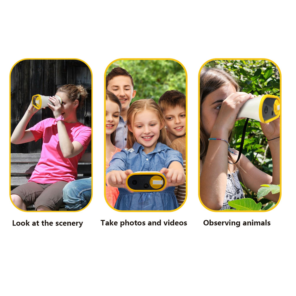 DT15 Kids Microscope Telescope Portable Children Color Digital Camera Binocular with 2.4'' Screen