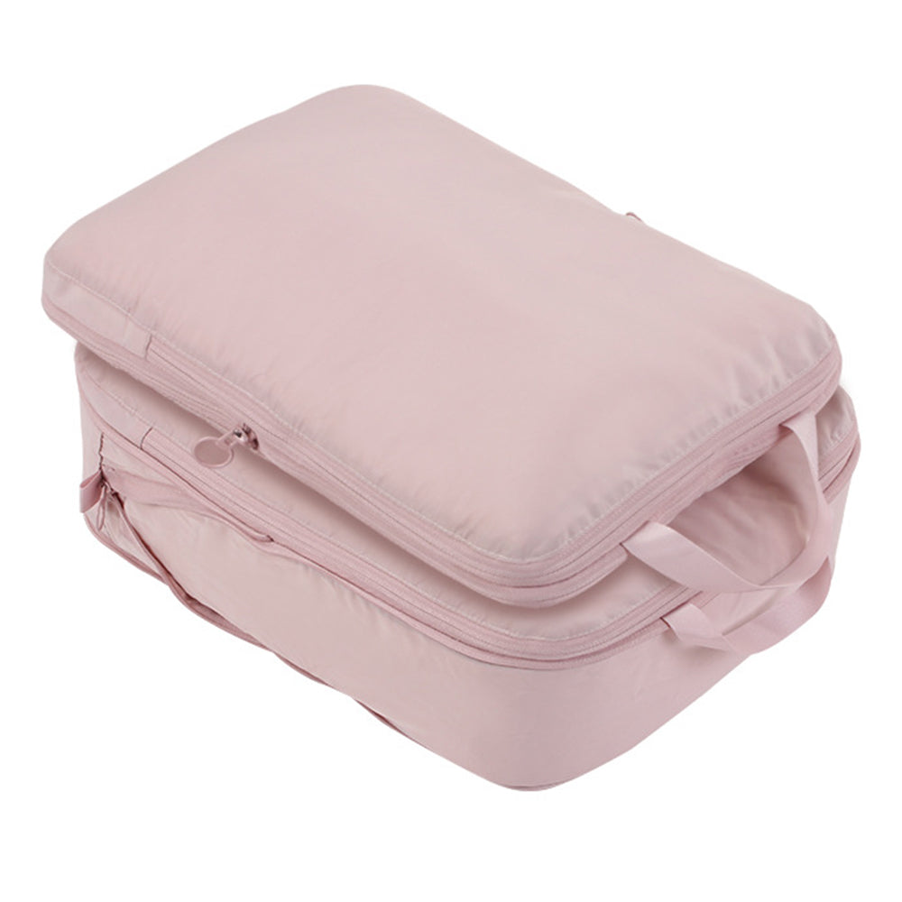 2Pcs Business Trip Clothes Sort Out Travel Luggage Organizer Cube Bag Expandable Storage Packing Pouch, Size M