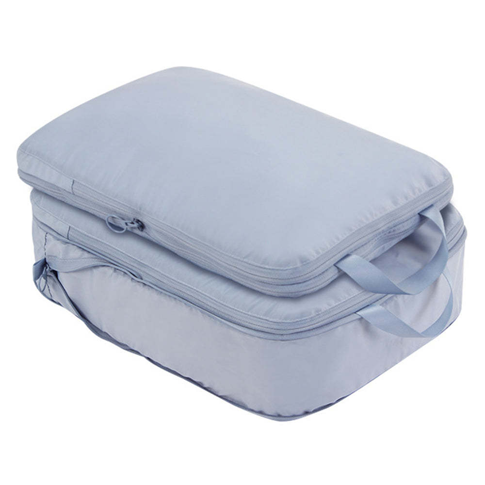 2Pcs Business Trip Clothes Sort Out Travel Luggage Organizer Cube Bag Expandable Storage Packing Pouch, Size M