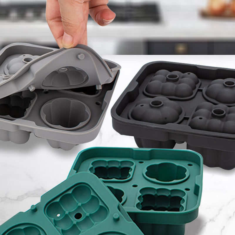 2 in 1 Ice Cube Tray Reusable Silicone Ice Making Mold with Funnel + Ice Clamp (BPA Free, No FDA Certificate)