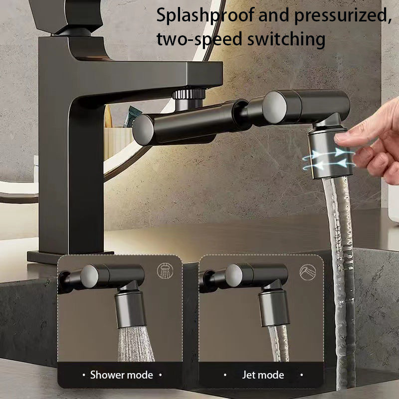 Two Modes Faucet Tap Aerator Splashproof Adjustable Arm 1440 Degree Rotating Kitchen Sink Faucet Extender