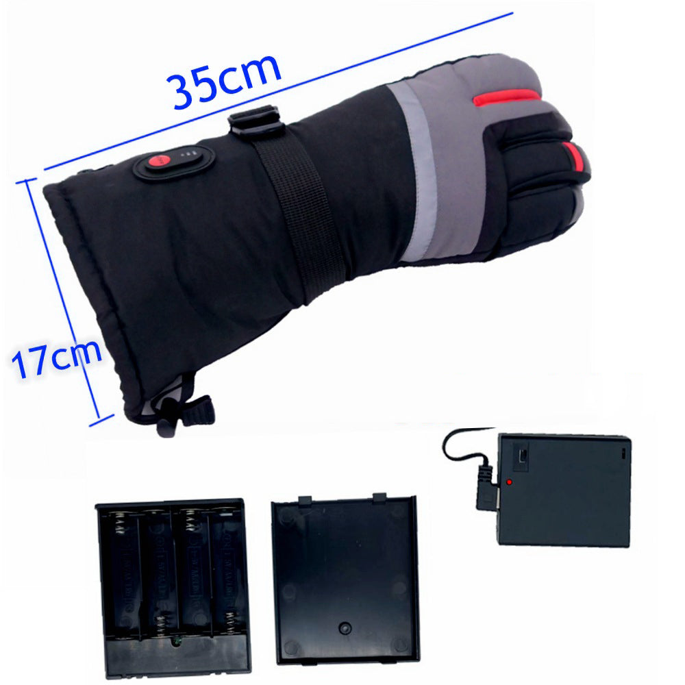1Pair Portable Electric Heated Gloves for Winter Battery Heating Thermal Gloves Touchscreen Function Hand Warmer