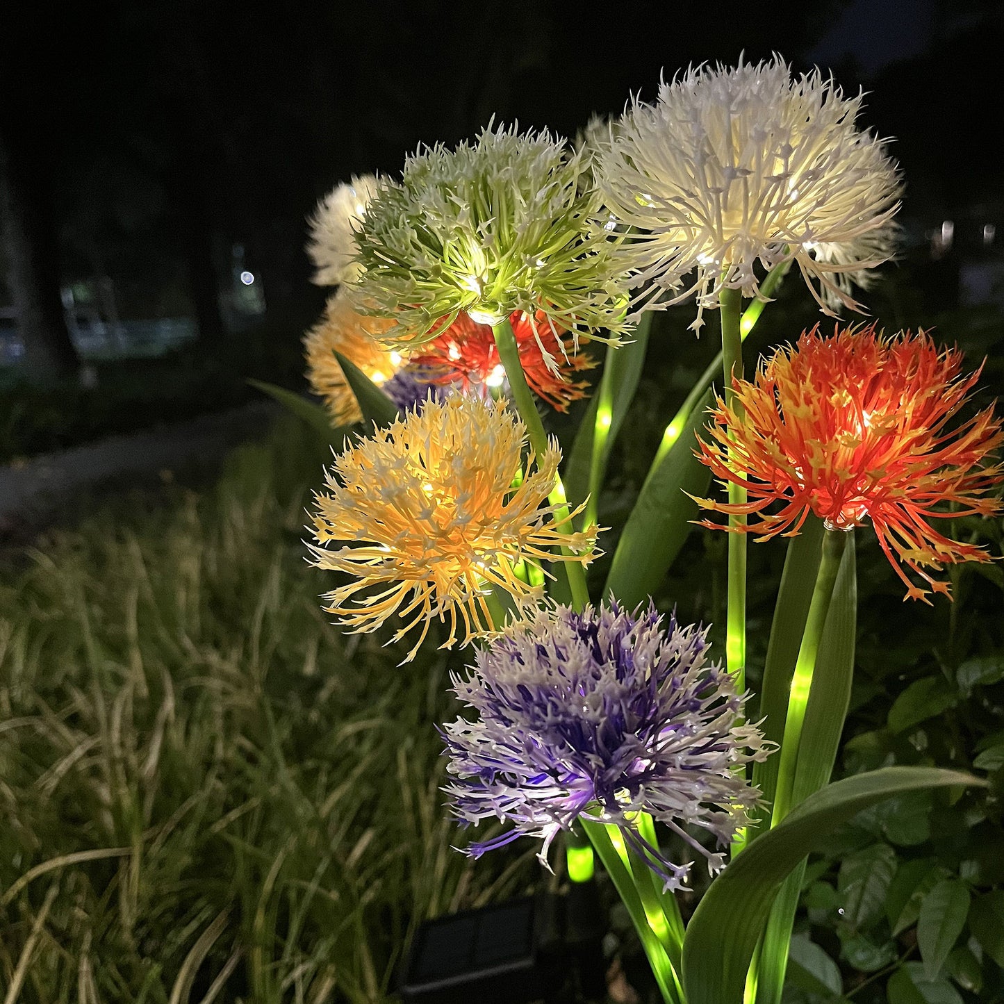 2Pcs Solar Powered Garden Lawn Lamp IP65 Waterproof Outdoor Gardening Light for Home Decoration