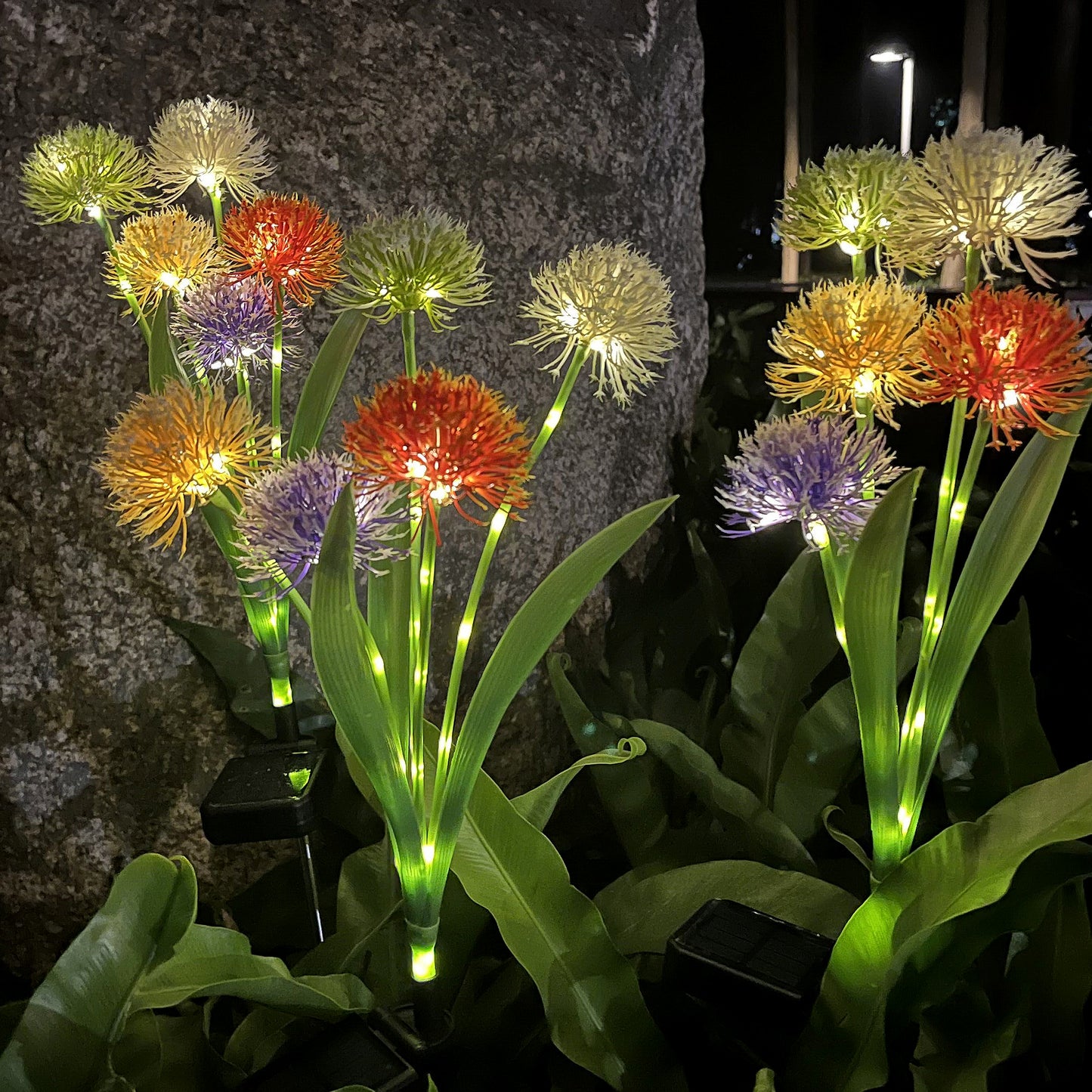 2Pcs Solar Powered Garden Lawn Lamp IP65 Waterproof Outdoor Gardening Light for Home Decoration