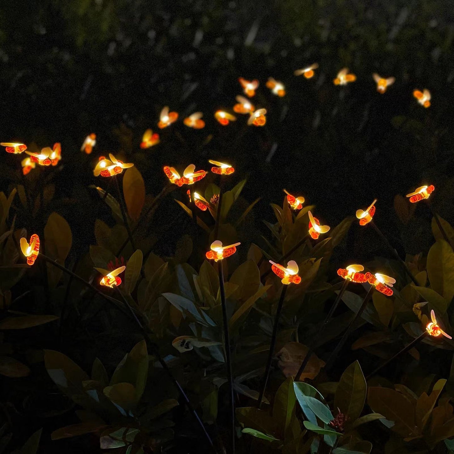 Solar Bee Firefly Light Outdoor Waterproof 8-LED Lamp Garden Decorative Light Yard Patio Pathway Decoration