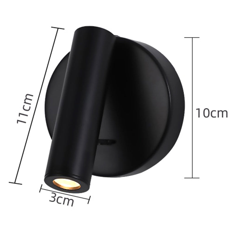 3105 Bedroom Bedside Wall Lamp 350-Degree Rotatable Reading Light Spotlight with Switch, 3W Warm Light