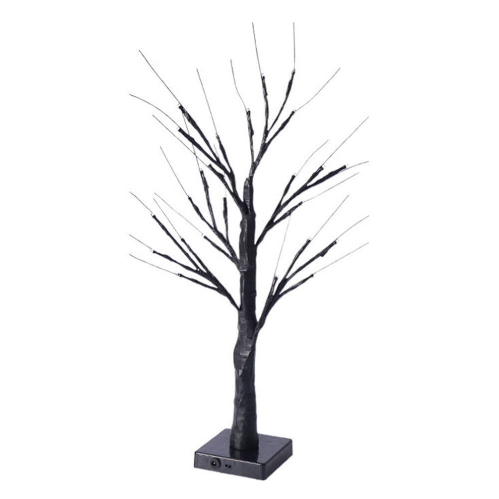 Christmas Lighted Birch Tree Branches Home Decor Tabletop Artificial Plastic Tree Lamp Xmax Ornament, 60CM