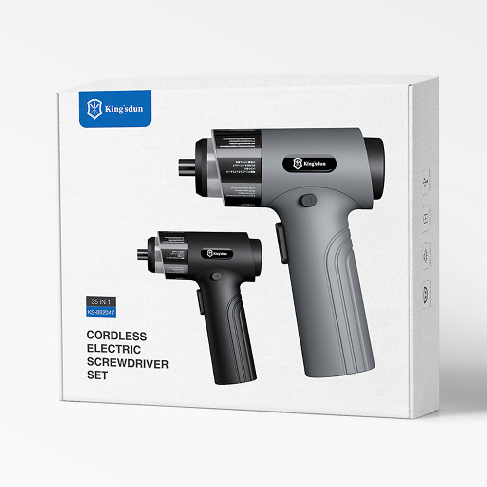 KINGSDUN KS-882047 3.7V Multifunctional 35 In 1 Electric Screwdriver Set with LED Light Repair Power Tool