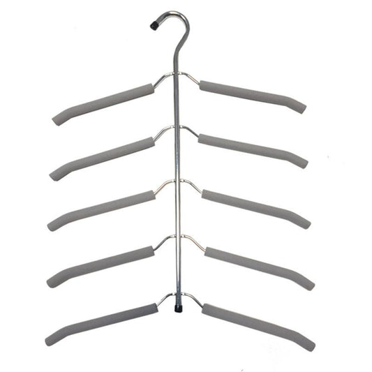 HM-06 5 Layers Space-saving Clothes Hanger High Manganese Steel + EVA Foam Wardrobe Clothes Hanger