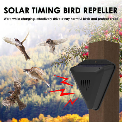 N911Q Solar Powered Outdoor Bird Repeller Multiple Sound Playback Birds Alarm Device