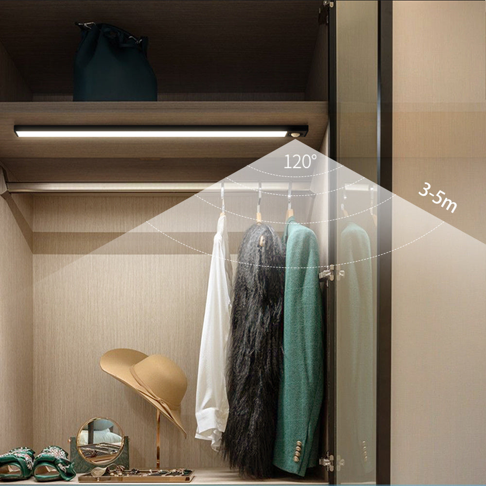 MZ-L1005 60CM Smart LED Motion Sensor Cabinet Strip Light Self-Adhesive Closet Lamp Wardrobe Lighting Night Light
