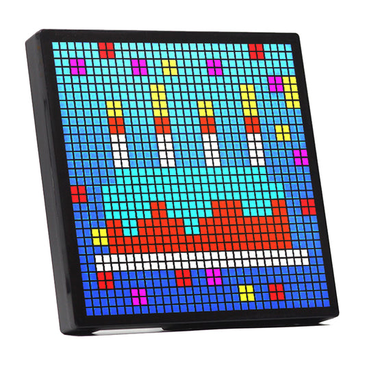 ID32 Pixel Screen Display IDM Art Cyberpunk Style Cartoon Screen Fun Time Manager Desktop Dynamic Alarm Clock