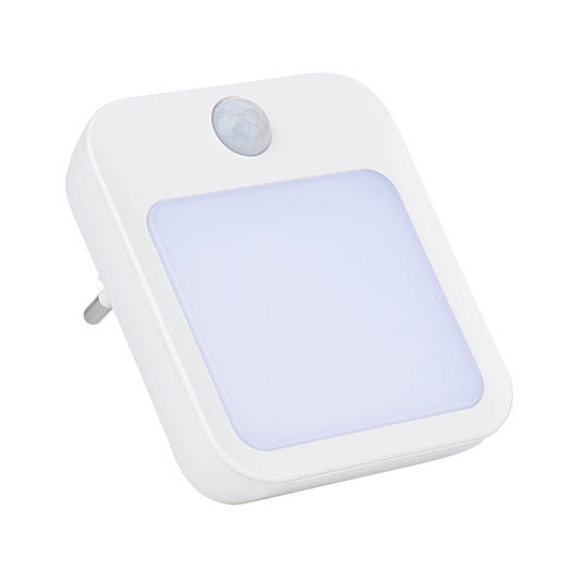 NL2202 2Pcs EU Plug Intelligent Body Sensor Night Lamp Motion Activated Dimming Night Light, Warm White