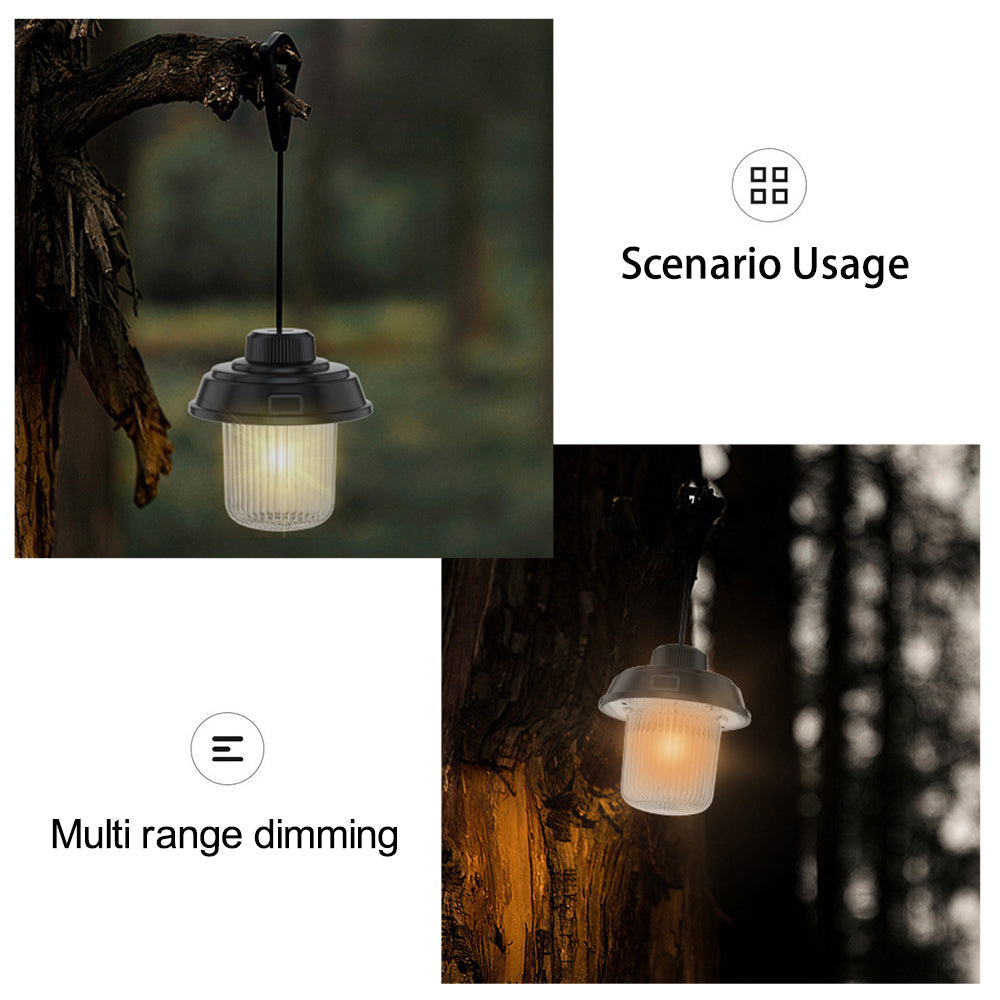 Outdoor Mini Camping Light Simple Style Silicone Hanging Night Light Portable Rechargeable Emergency Lamp