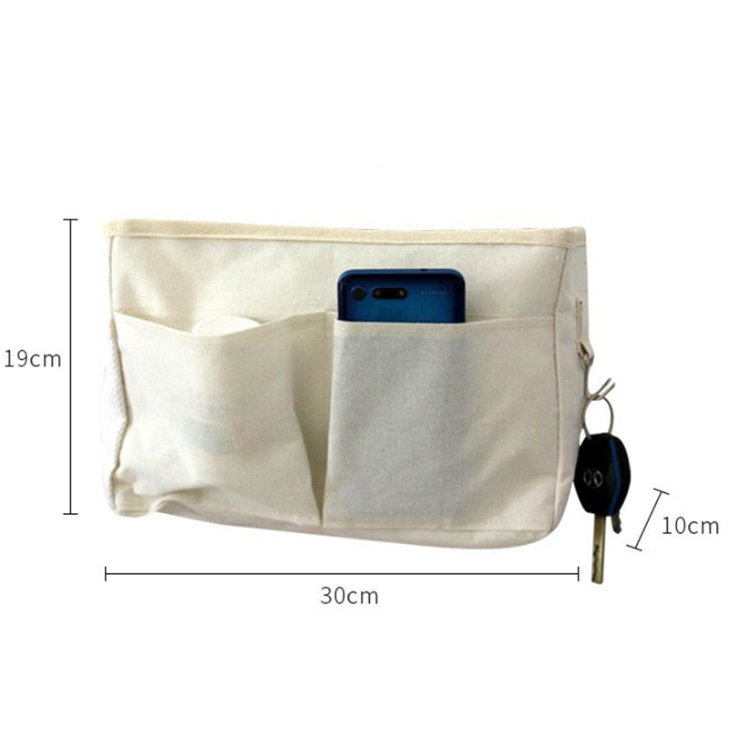 Bedside Hanging Storage Organizer for Bunk and Hospital Beds, College Dorm Bed, Books Mobile Phones Container Holder