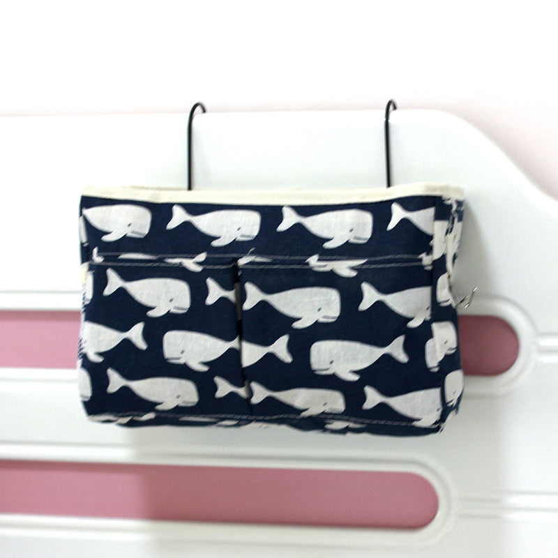 Bedside Hanging Storage Organizer for Bunk and Hospital Beds, College Dorm Bed, Books Mobile Phones Container Holder