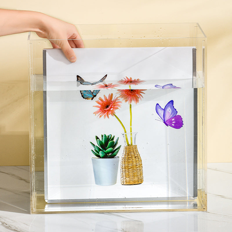 DIY Bathroom Folding Cloth Storage Box Wall-Mounted Picture Frame Cloth Storage Organizer