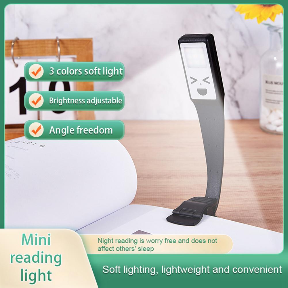 YJD-5335 Clip-On Book Light Three Color Temperature Brightness Adjustable Reading Light Lamp