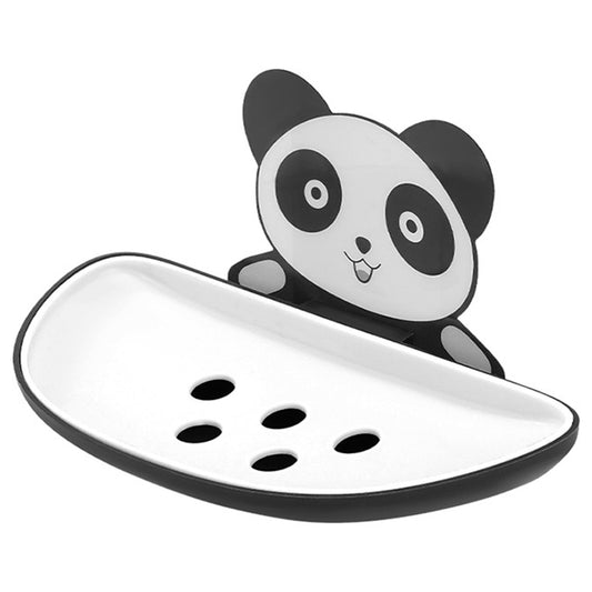 Panda Design Wall Mounted Adhesive Soap Holder Draining Soap Dish Rack