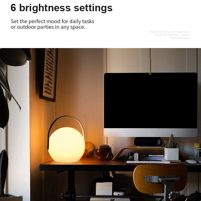 Sphere Portable Handle LED Lamp 16 Colors Brightness Adjustable Outdoor Indoor Light with Remote Controller