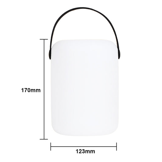 Cylinder Shape Portable LED Lamp Adjustable Brightness 16 Colors USB Rechargeable Light with Remote Controller