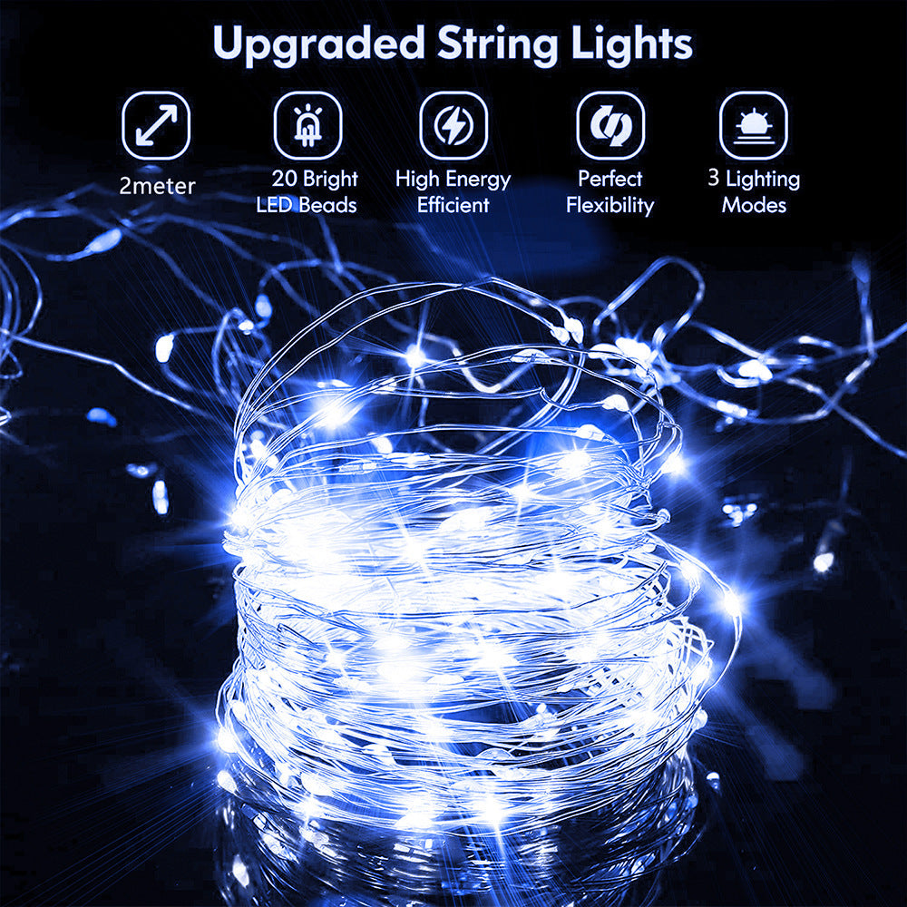 6Pcs / Set 1m 10-LED Wine Bottle Plug String Light Copper Wire LED Christmas Festival Lighting Decor