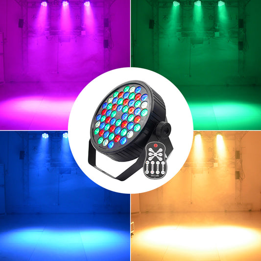 54LED 1W RGB Par Light Stage Lights with 2 Handle Remote Control Uplighting Lights for Club KTV Disco Party