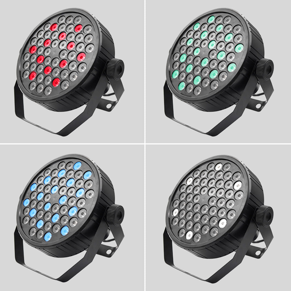 54LED 1W RGB Par Light Stage Lights with 2 Handle Remote Control Uplighting Lights for Club KTV Disco Party