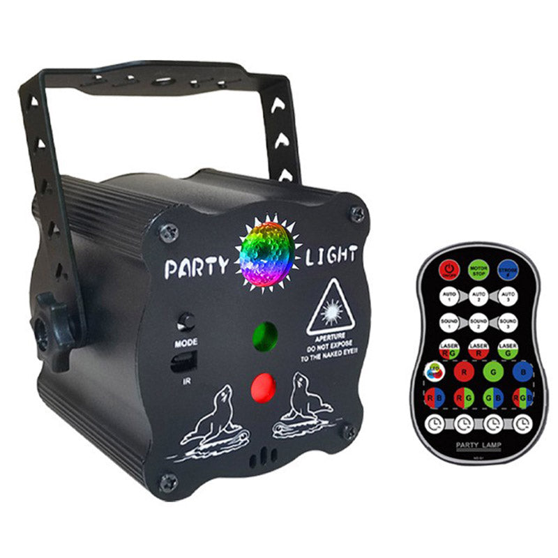 R50 Portable Mini Laser Light Aluminum Alloy Auto / Voice / Remote Control Indoor Light with Handle