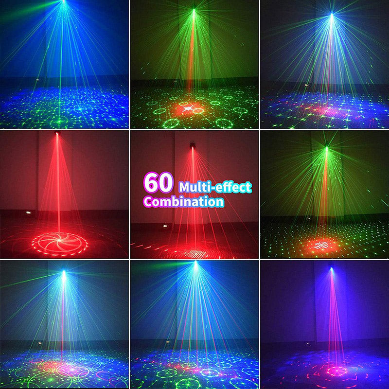 R50 Portable Mini Laser Light Aluminum Alloy Auto / Voice / Remote Control Indoor Light with Handle