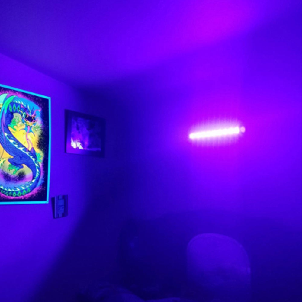 12-LED UV Light Bar Automatic Control Purple Lamp Blacklight Bar for Stage Lighting, Body Painting, Halloween