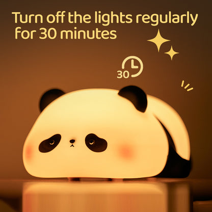 K-1155 Cute Panda Silicone Lamp Touch Control Dimming Night Light Bedside Sleep Lamp for Children (CE, FCC, CPC Certificated)