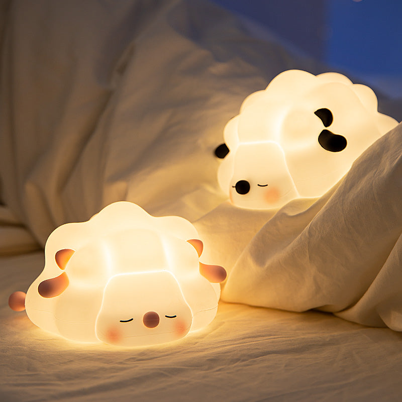 K-1156 Cute Sheep Bedside Sleeping Light Children Creative Night Light Touch Control Dimming Silicone Lamp (CE, FCC, CPC Certificated)